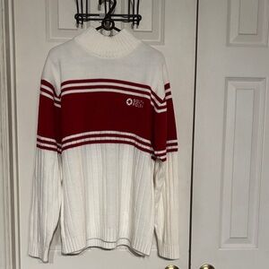 South Pole Men's Turtleneck Sweater in Red and White